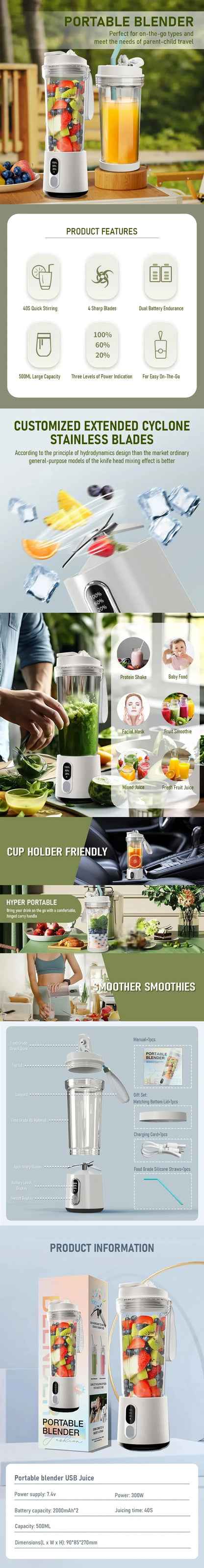 MiniSmoothie Max 4-Blade Blender